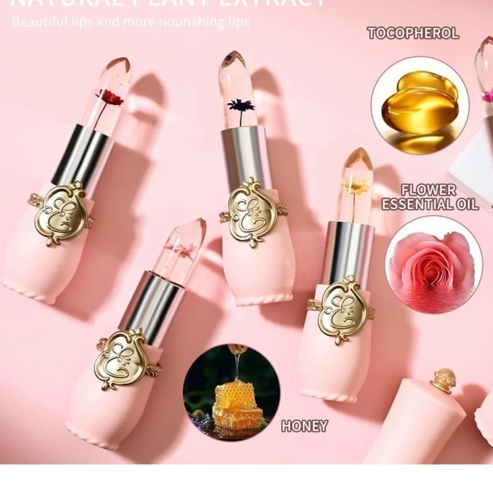 FLOWER Jelly Lipstick Set Temperature Change Moisturizer Color Change Li…